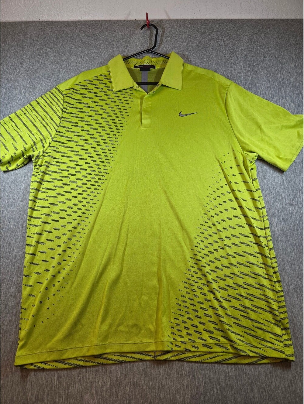 Nike Tiger Woods Collection Dri-FIT Golf Polo Shirt XL Lime Green